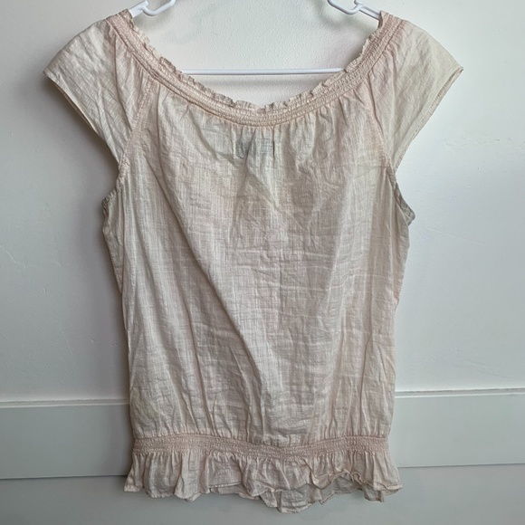 Abercrombie & Fitch Light Pink Short Sleeve Blouse - Picture 2 of 8